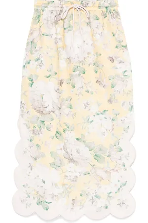 ZIMMERMANN Acacia Printed Linen Skirt