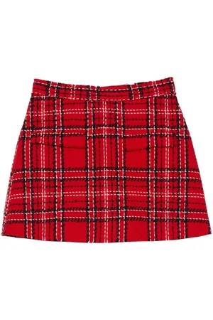 Msgm Skirt With Tartan Pattern