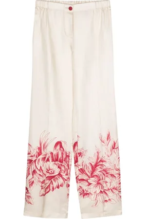 F.R.S For Restless Sleepers Printed Silk Trousers