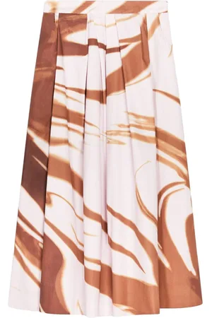 DRIES VAN NOTEN Soni Printed Midi Skirt