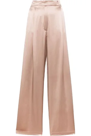 Max Mara Satin Wide-Leg Silk Trousers
