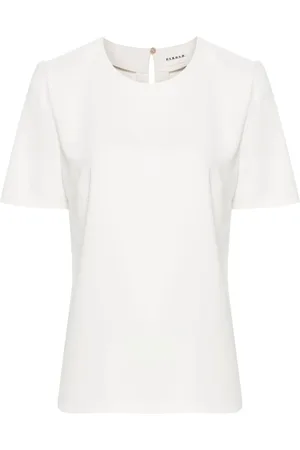 PAROSH Short Sleeves Cady Blouse