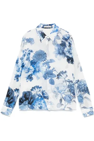ALICE+OLIVIA Willa Printed Silk Shirt
