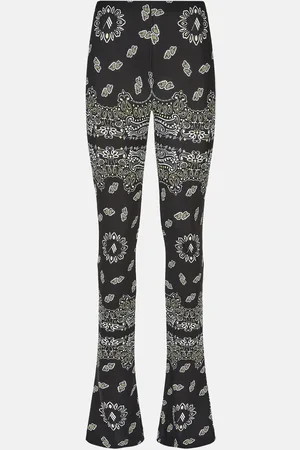 The Attico White, black and banana long pants
