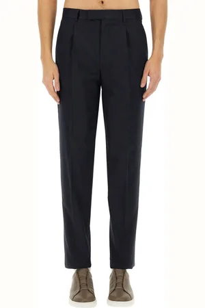 Ermenegildo Zegna Tailored Black Straight Leg Pants