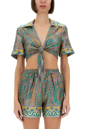 Tシャツ・カットソー Etro Cropped Top With Intricate Pattern 20909992_50911816_600.jpg
