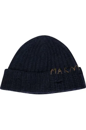 Marni Textured Knit Beanie With Rolled Cuff