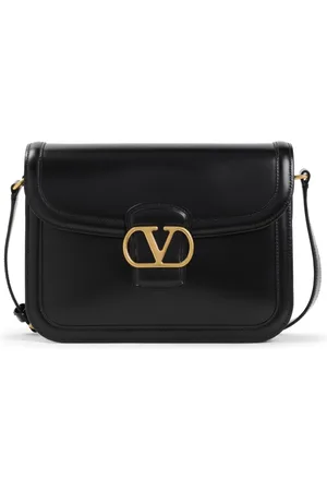 VALENTINO Structured Calf Leather Shoulder Bag