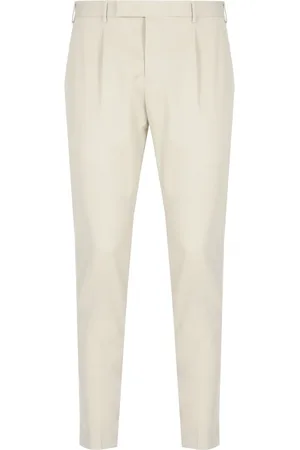 PT Torino Beige Cotton Trousers