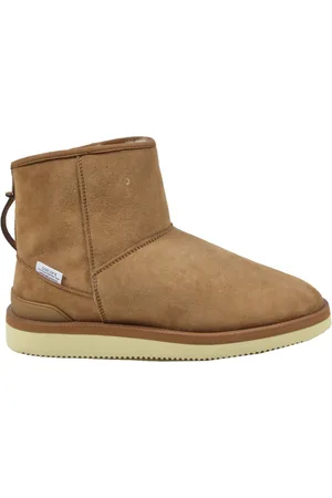 SUICOKE Suede Ankle Boots With Fur Lining
