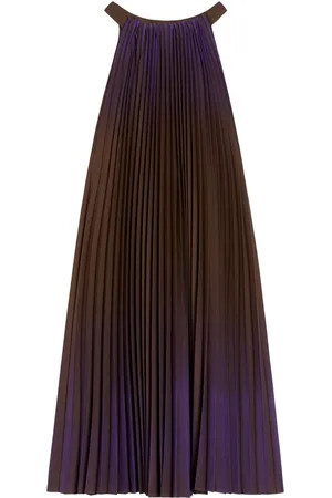 オールインワン・サロペット Max Mara Pleated Halter Neck Dress Max Mara Pleated Halter-neck Chiffon Knee-length Dress in