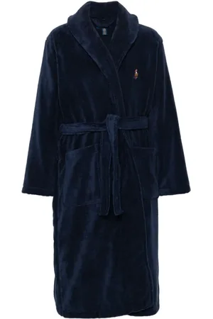 Ralph Lauren Long-Sleeved Shawl Robe In Plush Cotton