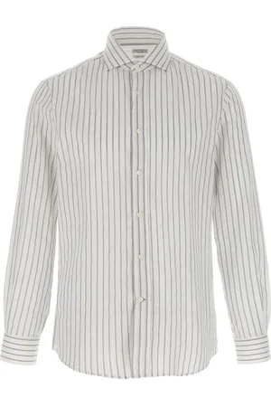 Brunello Cucinelli Striped Canvas Shirt