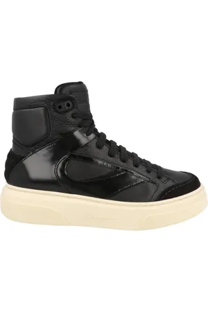 Salvatore Ferragamo Cassio Leather High-Top Sneakers