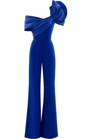 Saiid Kobeisy Draped Bow Jumpsuit