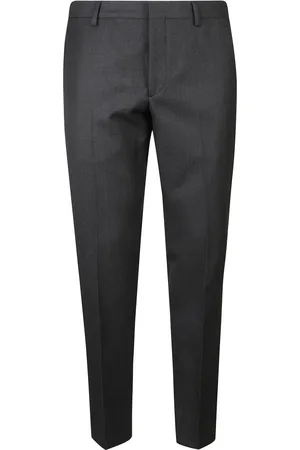 Prada Tailored Anthracite Trousers With Classic Waistband
