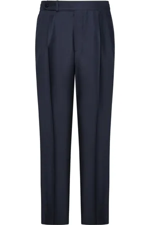 Franzese Tailored Capri Model Trousers In Loro Piana Fabric