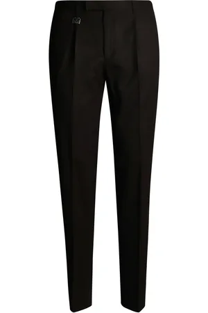 Prada Tailored Ebony Trousers With Subtle Pleats