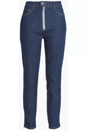 Current/Elliott Zip-detailed high-rise skinny jeans - Blue - 24