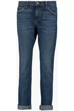 Current/Elliott The Rendezvous distressed mid-rise slim-leg jeans - Blue - 24