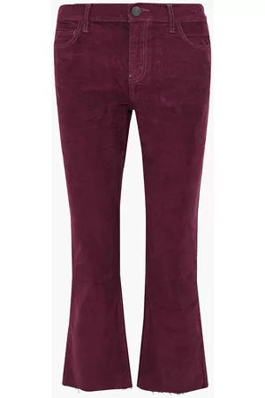 Current/Elliott Cotton-blend corduroy bootcut pants - Purple - 23