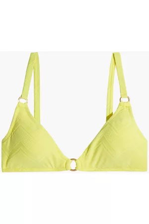 Melissa Odabash Women Triangle Bikinis - Montenegro jacquard triangle bikini top - Yellow - IT 42