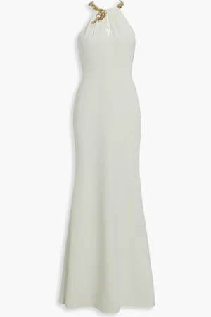 Marchesa Notte Embellished crepe gown - Pink - US 12