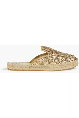 MANEBI Manebí Woman Sequined Mesh Espadrille Slippers Size 39