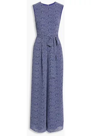 MIKAEL AGHAL Women Jumpsuits - Belted pleated printed crepe jumpsuit - - US 6