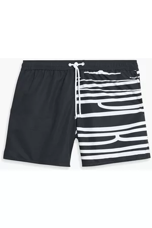 Emporio Armani Mid-length paneled printed swim shorts - - IT 54