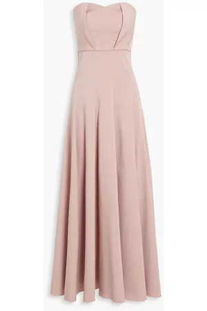 Aidan Mattox Women Strapless Dresses - Strapless pleated satin-twill gown - Pink - US 2