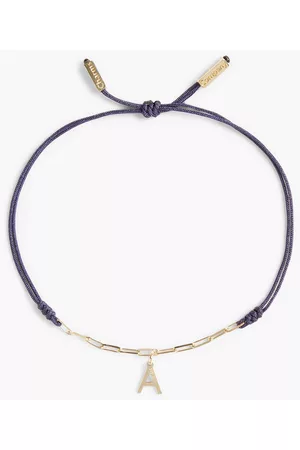 Charms Women Bracelets - 14-karat gold and cord bracelet - Blue - OneSize