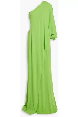 Halston Women Casual Dresses - Alyssa one-sleeve draped jersey gown - Green - US 2