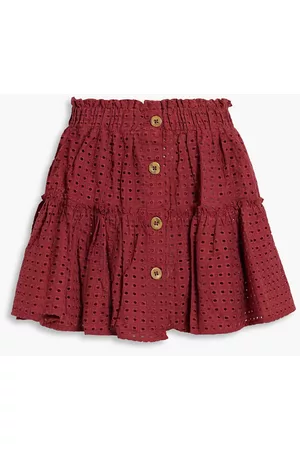 Eberjey Nellie broderie anglaise cotton mini skirt - Red - M