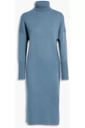 Chinti & Parker Wool and cashmere-blend turtleneck dress - Blue - L