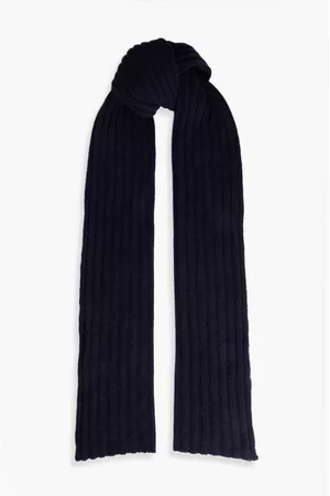 IRIS & INK Women Winter Scarves - Eva ribbed recycled cashmere scarf - Blue - OneSize