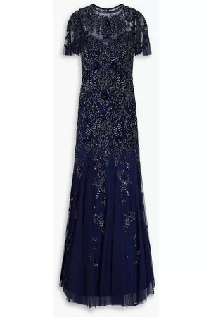 Aidan Mattox Embellished tulle gown - Blue - US 10