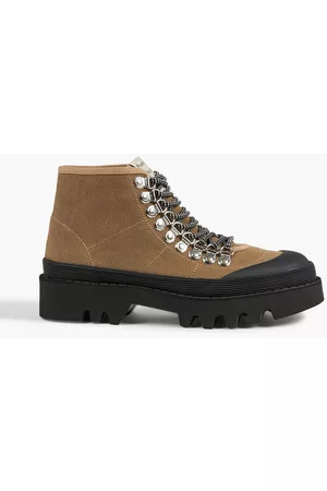Proenza Schouler Women Ankle Boots - Canvas hiking boots - Brown - EU 36