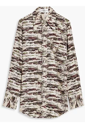 Victoria Beckham Printed silk-twill shirt - - UK 6