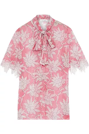 VALENTINO Women Blouses - Pussy-bow floral-print silk-chiffon blouse - - IT 40