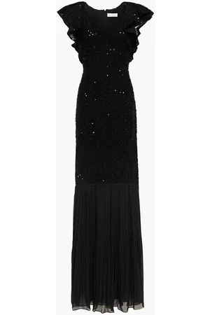 Rachel Zoe Women Evening dresses - Paneled pleated sequin-embellished fil coupé chiffon gown - - US 0