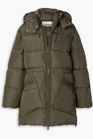 Ganni Oversized quilted shell jacket - Green - L/XL