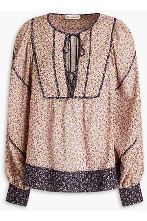ULLA JOHNSON Colette floral-print cotton-blend blouse - Neutral - US 8