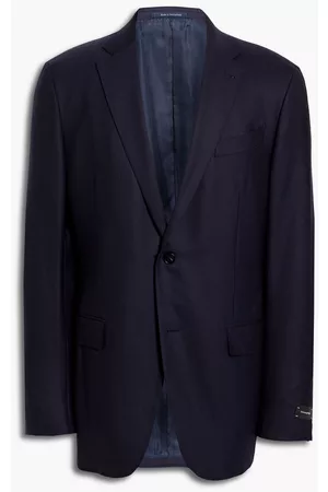 Z Zegna Women Blazers - Herringbone wool suit jacket - Blue - IT 52