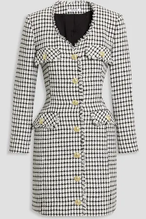 Derek Lam Checked bouclé-tweed mini dress - - US 8