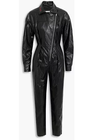 Serafini Women Jumpsuits - Embroidered crinkled faux leather jumpsuit - - IT 48