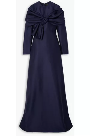 Reem Acra Women Evening dresses - Draped piqué gown - Blue - US 2