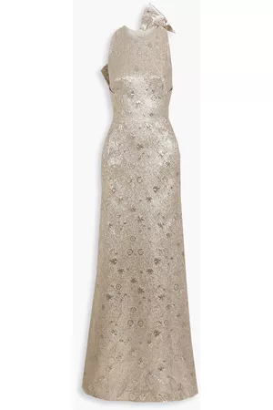 LELA ROSE Women Evening dresses - Bow-embellished metallic brocade gown - Metallic - US 0