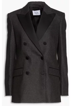 RACIL Cambridge double-breasted wool-blend flannel blazer - Gray - FR 40