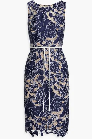 Marchesa Notte Layered embroidered satin-twill and tulle dress - - US 4